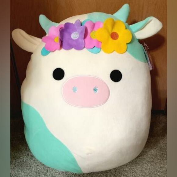 Squishmallow belana easter Cow 16" - Picture 2 of 3
